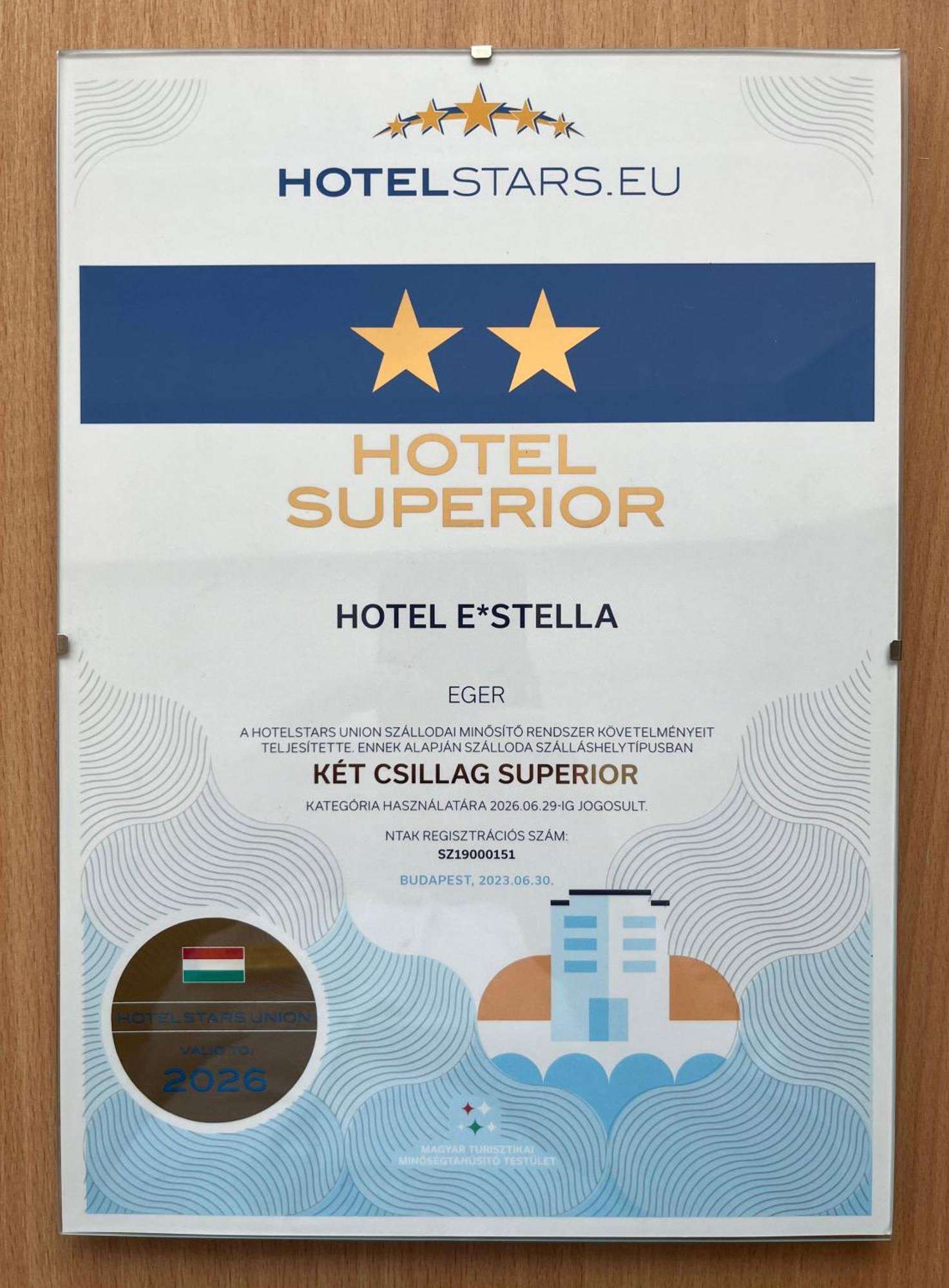 Hotel Estella Superior Эгер Экстерьер фото
